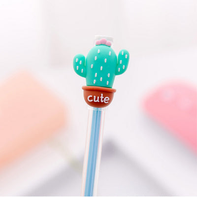 novelty cactus vegetable gel pen black ink writing pens canetas material escolar kawaii staitonery paperlaria school supplies