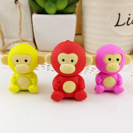 1pcs/lot Cute monkey eraser creative kawaii stationery office school supplies papelaria gift for kids