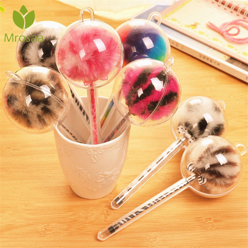 Newest Feather Ball Pens Kawaii School Supplies Stationery Roller Ball Gel Pen Gift Funny Stationery Pens For Writing Crafts