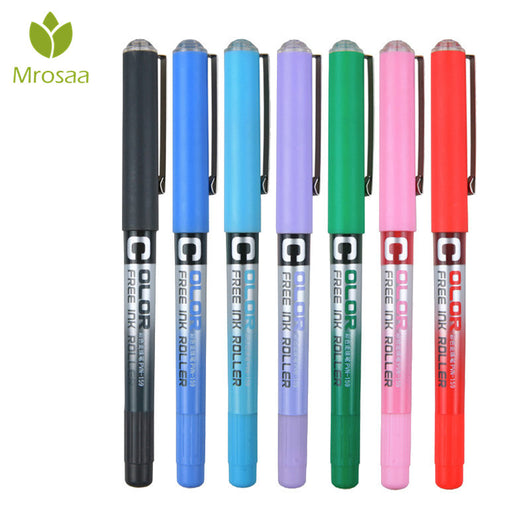 Newest 1 Pc Straight Liquid Type Colored Ballpoint Pen 0.38/0.5mm Pen Nib Gel Pen Kawaii Stationery Office School Supplies