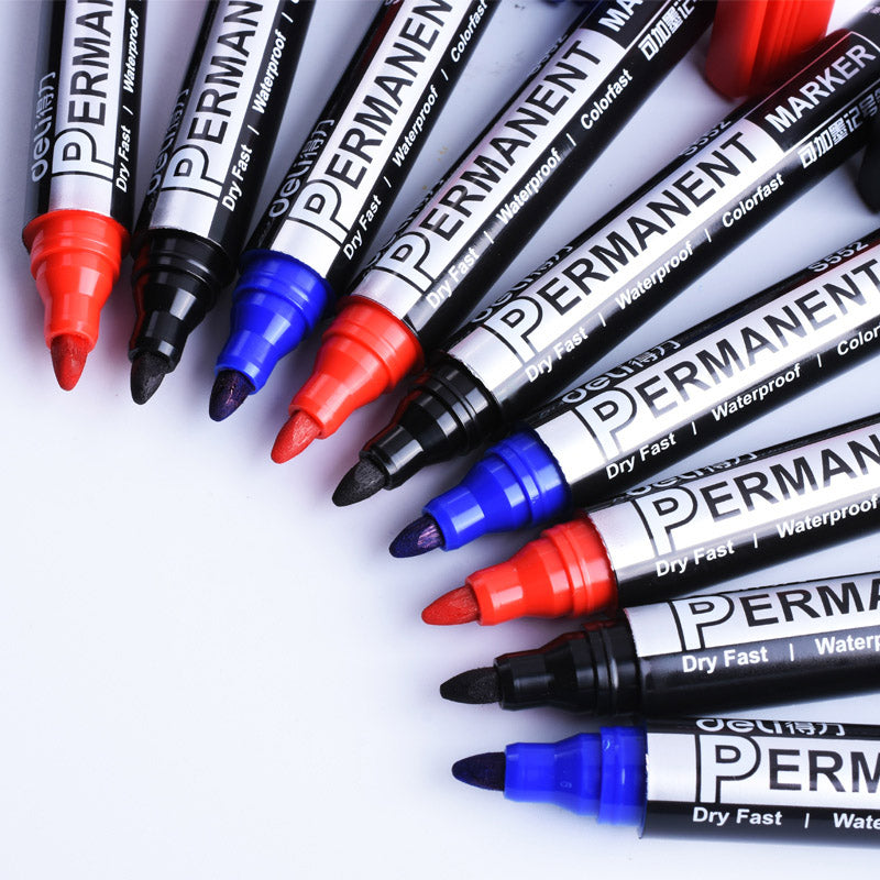 High Capacity Black Permanent Oil-Based Paint Marker Pen For Board Glass Wood Plastic Office School Supplies Markers