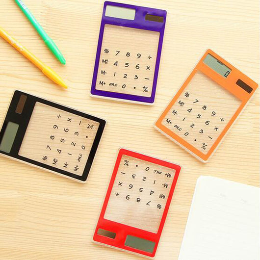 Creative Stationery Candy Solar Energy Touch Clear Scientific Calculator Student School Office Exam Supplies Birthday Gift