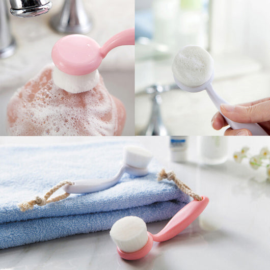 Fashion Multifunction Face Facial Soft Cleansing Brush Spa Skin Care Massage Pink and White wholesale