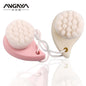 ANGNYA Cute 1PC Beige Facial Deep Cleaning Wash Face Brush Soft Exfoliating Hair Skin Care Face SPA Skin Cleaning Tool