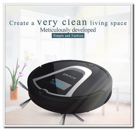 Eworld  ABS Material Auto Vacuum Cleaners,Auto Recharging Vacuum Cleaners ,Floor Cleaner with Mop Function and 0.6L Dust Tank