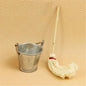 EatingBiting(R) 2PCs Dollhouse Miniature 1:12 Scale Fairy Garden Furniture Mop with Bucket Set