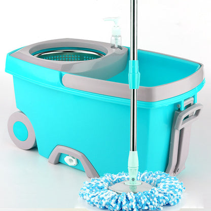 Spin Mop Bucket Stainless Steel Rotating Mop with Bucket Double Drive Hand Pressure Household Floor Cleaning Tools Set