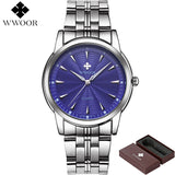 Top Brand Luxury Men Waterproof Stainless Steel Gold Watches Men's Quartz Clock Male Sports Wrist Watch WWOOR relogio masculino