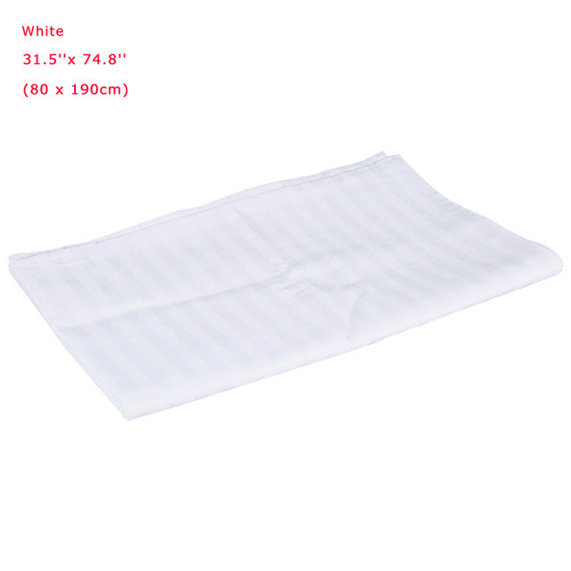 Soft Cotton Stripe Beauty Salon Sheet SPA Treatment Bed Cover With Face Breath Hole