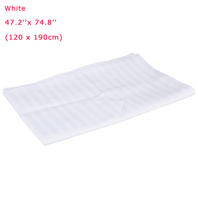 Soft Cotton Stripe Beauty Salon Sheet SPA Treatment Bed Cover With Face Breath Hole