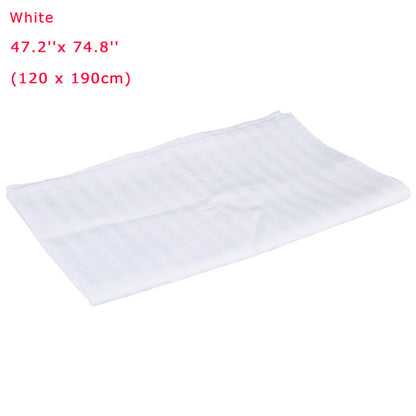 Soft Cotton Stripe Beauty Salon Sheet SPA Treatment Bed Cover With Face Breath Hole