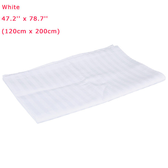 Soft Cotton Stripe Beauty Salon Sheet SPA Treatment Bed Cover With Face Breath Hole