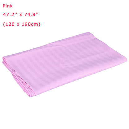 Soft Cotton Stripe Beauty Salon Sheet SPA Treatment Bed Cover With Face Breath Hole