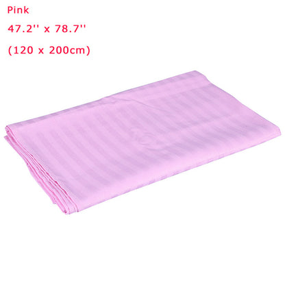 Soft Cotton Stripe Beauty Salon Sheet SPA Treatment Bed Cover With Face Breath Hole