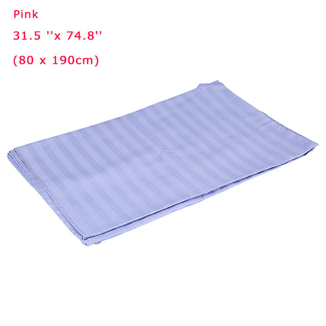 Soft Cotton Stripe Beauty Salon Sheet SPA Treatment Bed Cover With Face Breath Hole