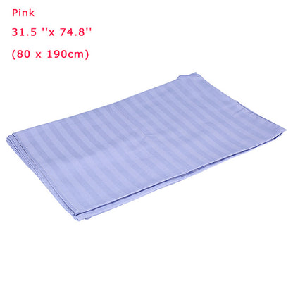 Soft Cotton Stripe Beauty Salon Sheet SPA Treatment Bed Cover With Face Breath Hole