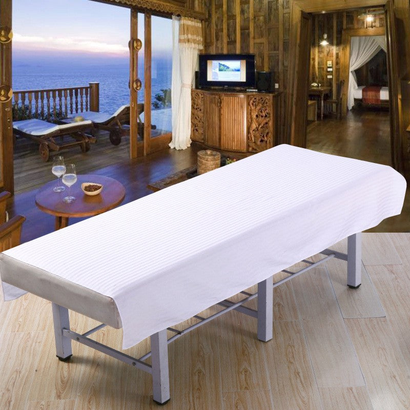 Spa massage beauty bed table cover sheets beauty salon fitted dedicated linen cotton stripe professional beauty salon sheets