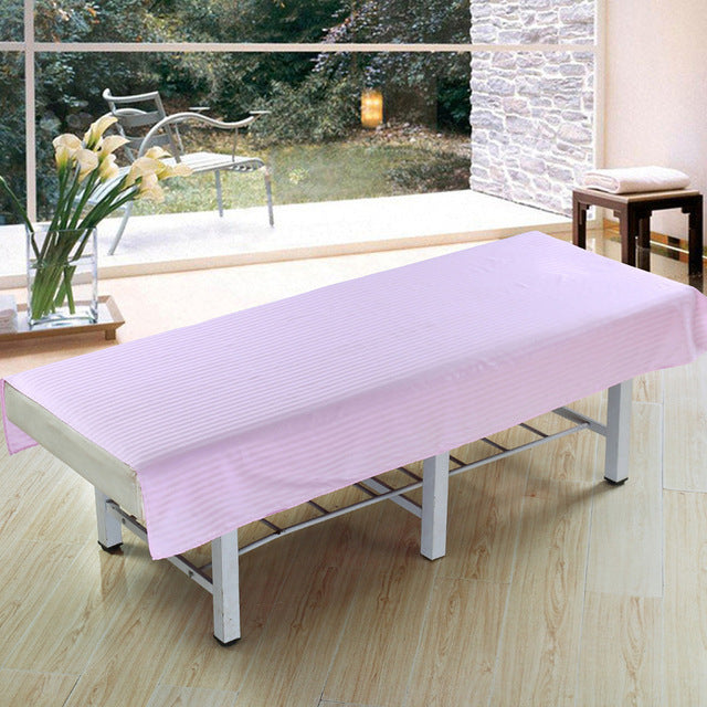 Spa massage beauty bed table cover sheets beauty salon fitted dedicated linen cotton stripe professional beauty salon sheets