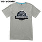 Yo-Young Men T-shirts Jurassic World 2 Jurassic Park LOGO Design Quality Print 100% 180gsm Combed Cotton Casual Summer Top Tees