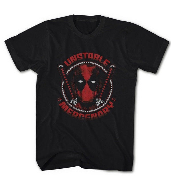 Summer men Shirt Newest 2018 Dead Pool 2 SuperHero Plus Size Cartoon Hip Hop Shirt 2018 Newest Letter Print top tee