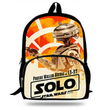 New Hot Solo A Star Wars Story Schoolbag For School Boys Girls Fashion Printed superhero Backpack For Kids Students