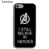 Lavaza The Avengers Infinity War Marvel Hard Phone Shell Case for Apple iPhone X 10 8 7 6 6S Plus 5 5S SE 5C 4 4S Cover Iron Man