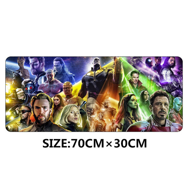 SIANCS 70*30cm Avengers Infinity War anime Gaming Mouse pad XL Large Grande mouse pad Thanos Iron Man gamer Keyboard Mat