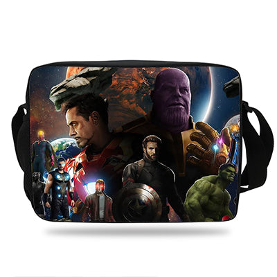 The Avengers Infinity War Printing School Shoulder Messenger Bag For Kids Boys Girls Thanos Print Shoulder Bag For mens womens