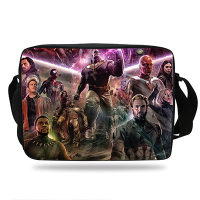 The Avengers Infinity War Printing School Shoulder Messenger Bag For Kids Boys Girls Thanos Print Shoulder Bag For mens womens