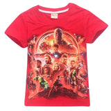 New summer pure cotton t shirt Infinity War Avengers girls tops tee cartoon 3d printing boys t shirts bobo choses kids clothes