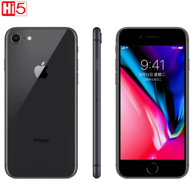 Unlocked Apple iphone 8 64G ROM Wireless charge iOS Hexa core Fingerprint A11 Bionic Fingerprint mobile used smart phone