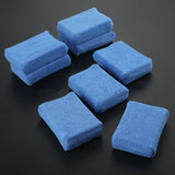 8pcs/lot Blue Microfiber Towel Pads Cleaning Towels Kitchen Applicator Sponge Pads Car Wash Wax Polishing Detailing ZXY9458