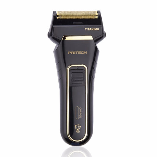 Pritech Electric Shaver For Men 2 Titanium Blades Shaving Machine Razor US Plug Rechargeable Travel Portable Beard Trimmer
