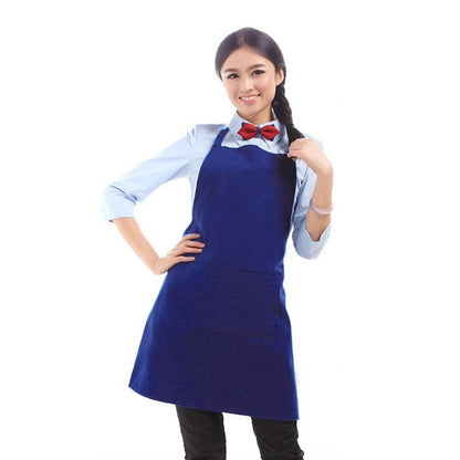 5 Colors Unisex Sleeveless Simple Adjustable Plain Apron with Front Pocket Butcher Waiter Chefs Cooking Aprons Craft