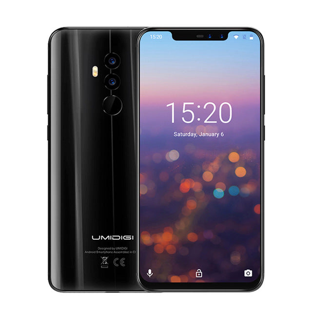 UMIDIGI Z2 Helio P23 6GB RAM 64GB ROM Mobile Phone 6.2" FHD+ Full Screen Quad Camera Android 8.1 3850mah Face ID 4G Smartphone