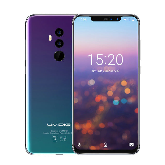 UMIDIGI Z2 Helio P23 6GB RAM 64GB ROM Mobile Phone 6.2" FHD+ Full Screen Quad Camera Android 8.1 3850mah Face ID 4G Smartphone