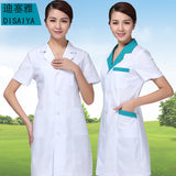 short Sleeve Medical clothing women Medical gown Lab coat White coat Clothes for doctors Summer and Spring