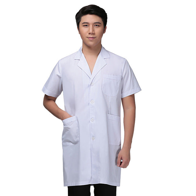 short Sleeve Medical clothing women Medical gown Lab coat White coat Clothes for doctors Summer and Spring