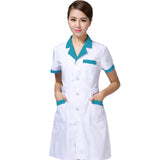 short Sleeve Medical clothing women Medical gown Lab coat White coat Clothes for doctors Summer and Spring