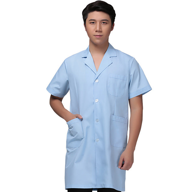 short Sleeve Medical clothing women Medical gown Lab coat White coat Clothes for doctors Summer and Spring