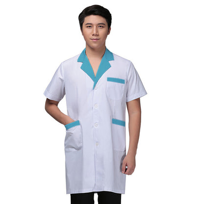 short Sleeve Medical clothing women Medical gown Lab coat White coat Clothes for doctors Summer and Spring