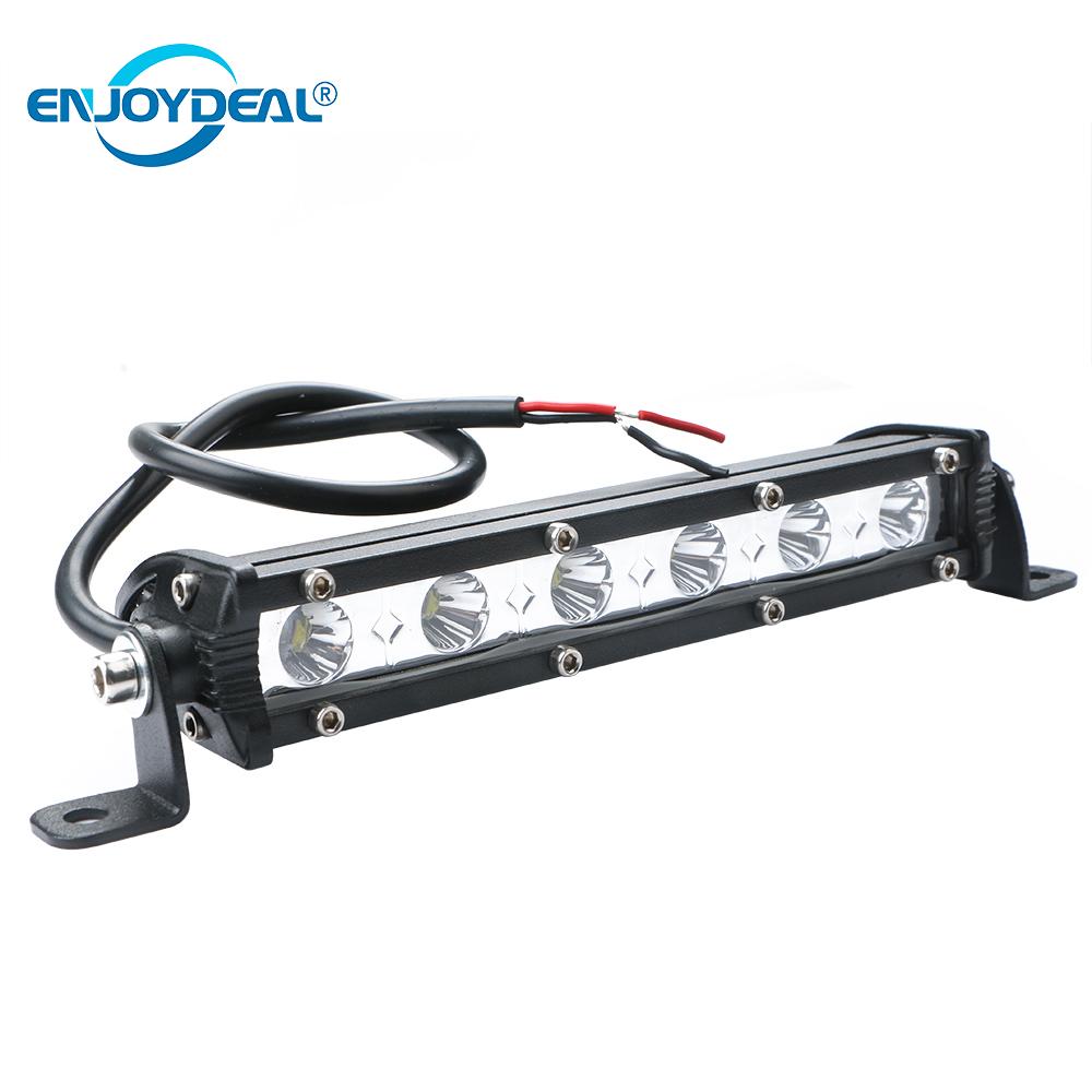 18W 6Led Car Work Light Bar Spotlight Searchlight Bar for Jeep SUV Truck Offroad Driving tight waterproof dustproof quakeproof