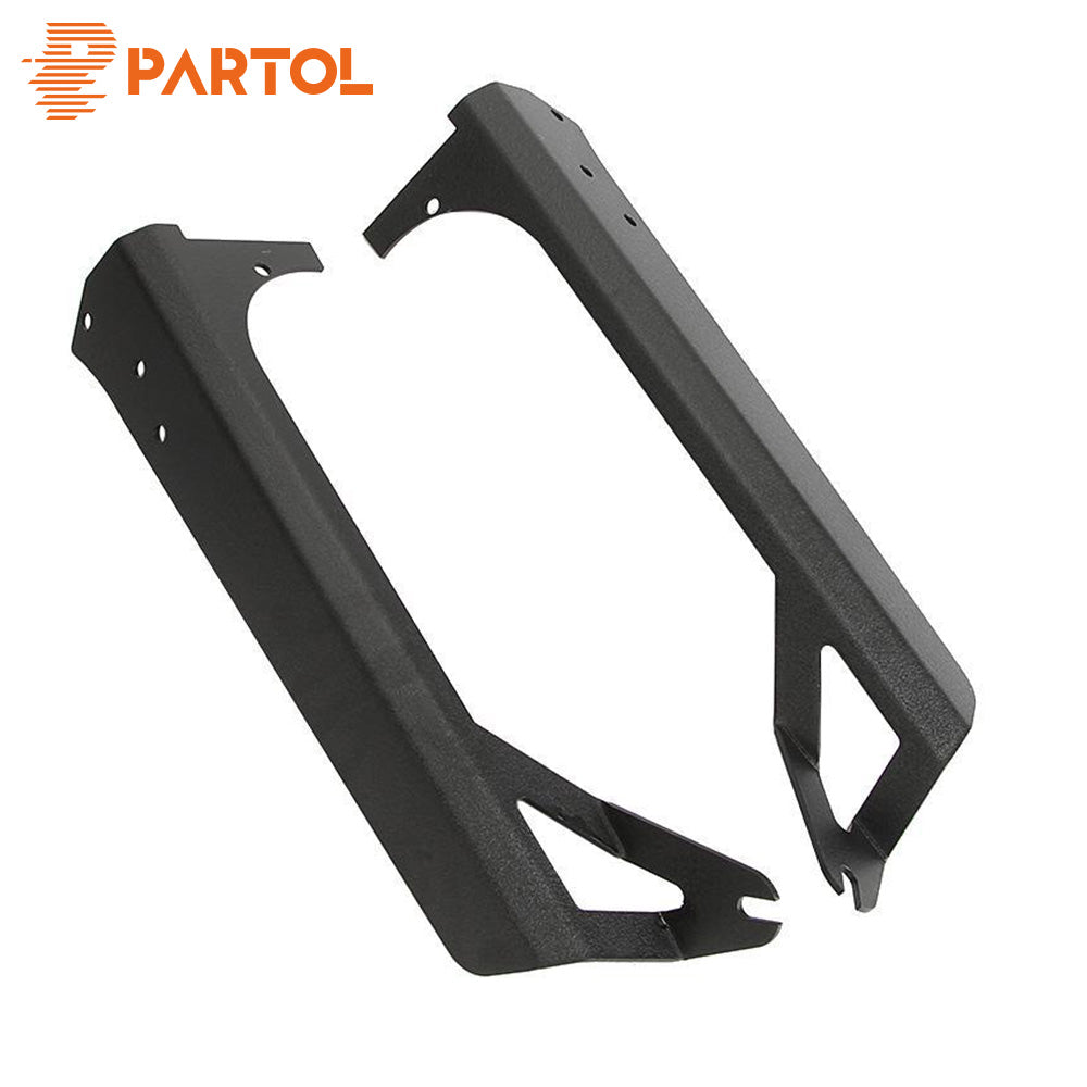 Partol 2/pcs Steel 50" Straight LED Light Bars Mounting Brackets Fit for Jeep Wrangler TJ 1997-2006 Upper Windshield Mount Kits