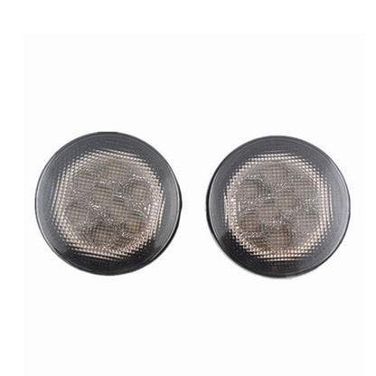 2 Pcs Amber LED Turn Signal Lights Smoke Lens Front Grill Lamp For 2007-2015 Jeep Wrangler USA CSL2017