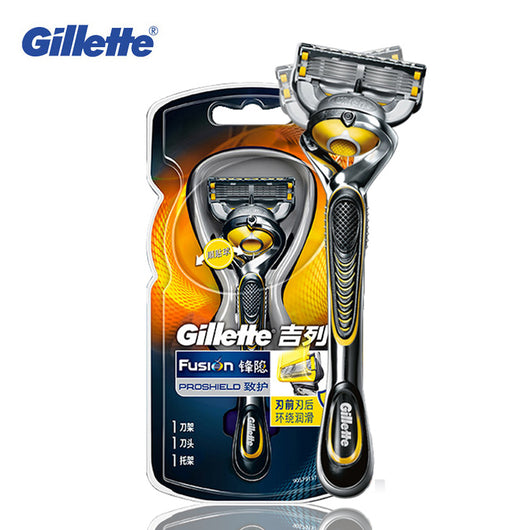 New Genuine Gillette Fusion Proshield Razors FlexBall Brand Shaving Machine Face Care 1 holder with 1 blades Washable Shavers