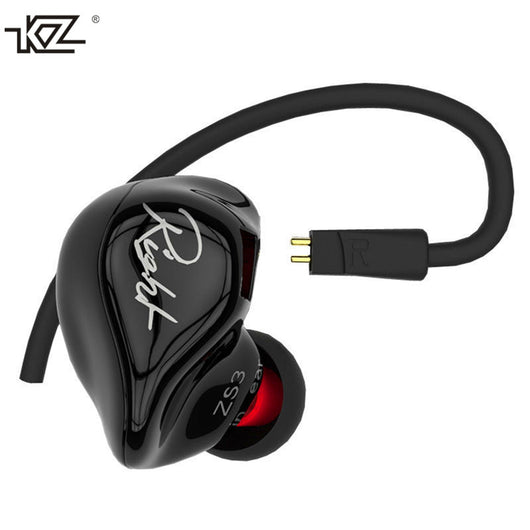 Original KZ ZS3 Professional HIFI In Ear Earphones Noise Isolate Ear Hook Stereo Earphones with Mic for Xiaomi for One Plus