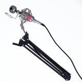 Professional Wired Microphone Condenser Sound Recording Broadcasting Karaoke Singing Mic with Arm Stand Bracket High Quality
