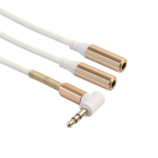 3.5mm Stereo Audio Male To 2 Female Headset Mic Y Splitter Cable Adapter Professional Factory Price Drop Shipping