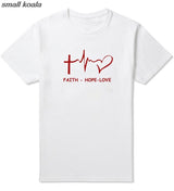 New Summer Style Faith Hope Love Christian T-shirt Funny christianity god tee Gift T Shirt Men Casual Short Sleeve Top Tees