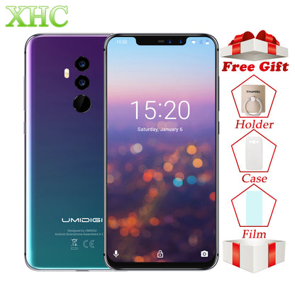 UMIDIGI Z2 Dual 4G LTE Smartphone 6GB+64GB Face ID 6.2'' Android 8.1 Wireless Fast Charging Octa Core Dual 16MP 8MP Mobile Phone